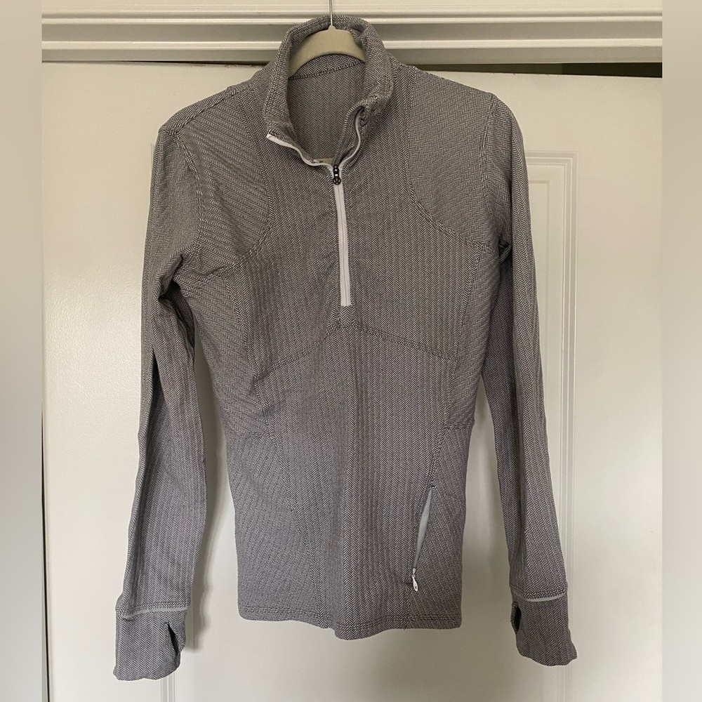 lululemon athletica Gray Long Sleeve Quarter-Zip Pullover